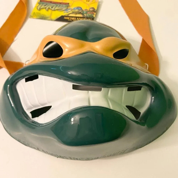 2009 TMNT Michelangelo Ninja  Turtle Plastic Mask Ages 14+ Halloween Cosplay - Picture 2 of 13